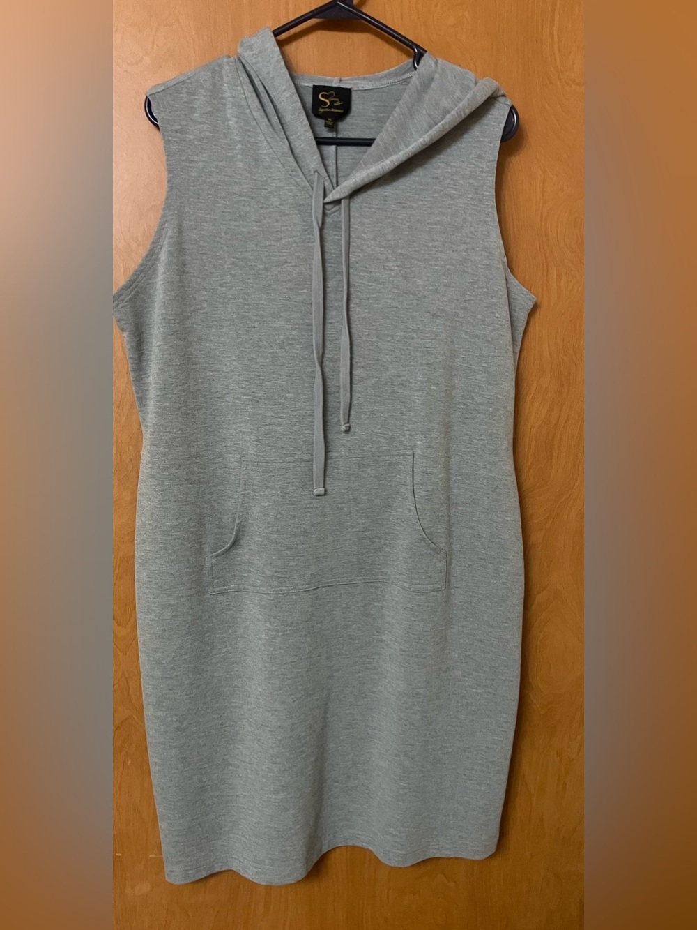 Serena Williams Signature Statement Women's Gray Hooded Kangaroo Pocket Dress XL